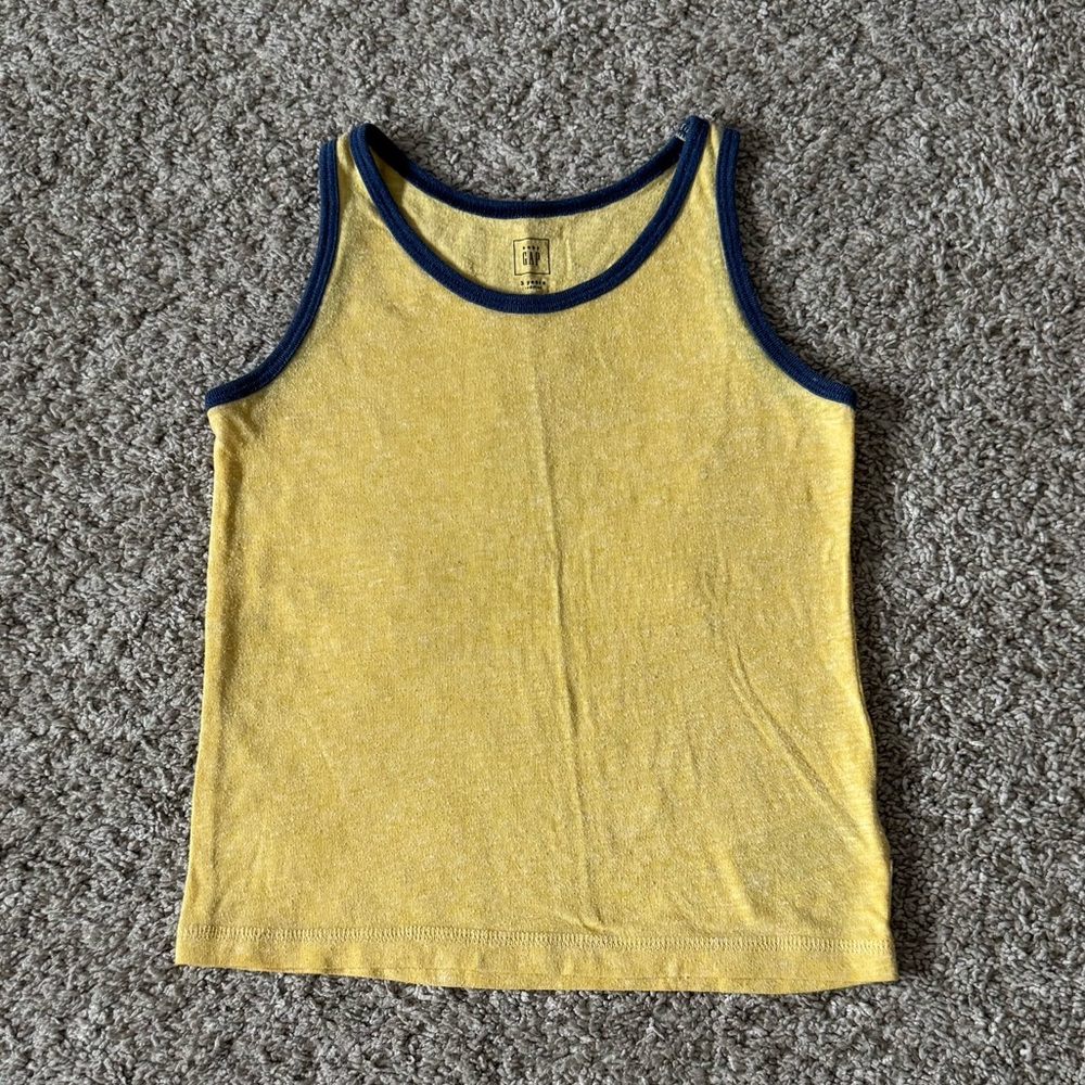 Gap Toddler Boy yellow blue Tank Top muscle tee Size 3 years